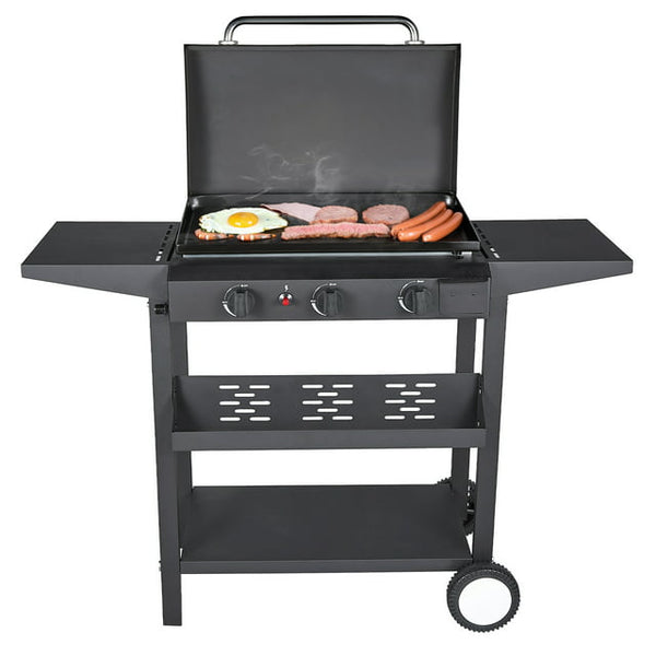 SUGIFT 3 Burner Propane Gas BBQ Grill with Side Shelves