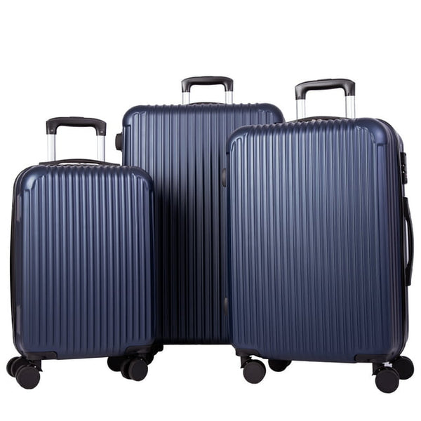 Vebreda 3 Piece Luggag Sets Nested Spinner Suitcase with TSA Lock and 360 Spinner Wheels 20/24/28 inch Suitcase Sets, Blue