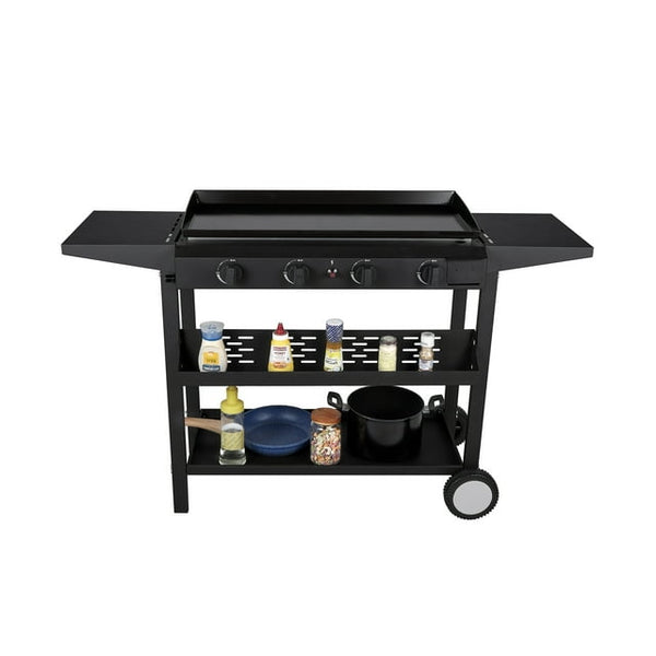 Vebreda 4-Burner 30inch Griddle Propane Gas Grill, Black