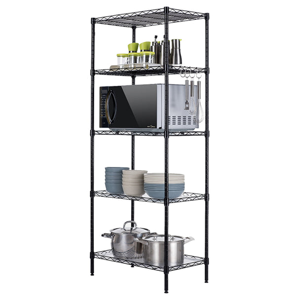 Vebreda 5 Tier Wire Shelf Unit,750 lb Capacity, Black