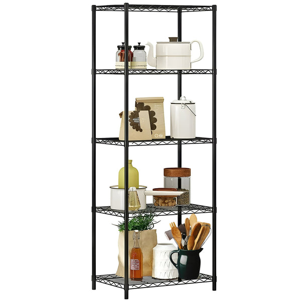 Vebreda 5 Tier Wire Shelving Unit, 21.7 L x 11.8 W x 59.1 H, 750lb Total Capacity