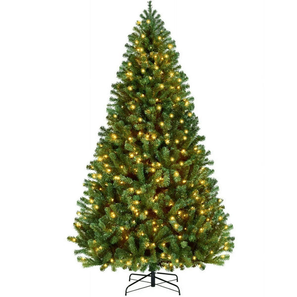 Vebreda 6ft Pre-Lit PVC Hinged Artificial Christmas Tree 250 LED Lights Green