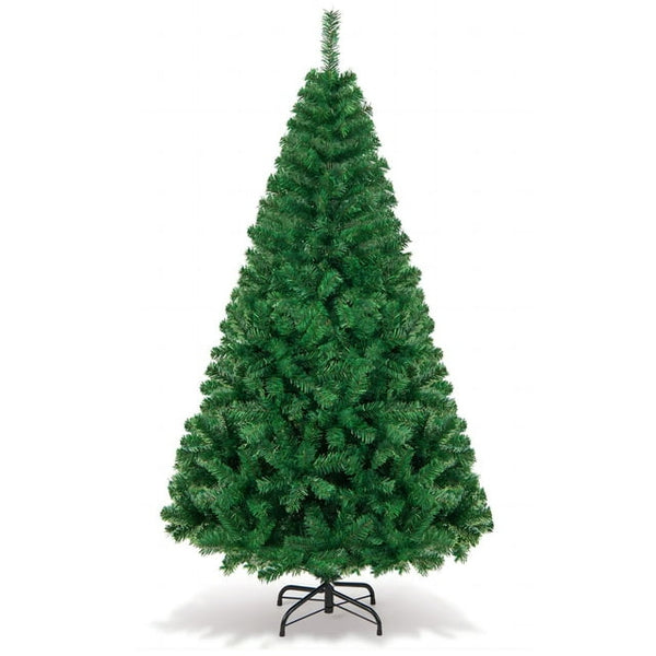 Vebreda 6ft Premium Christmas Tree, Pine Hinged Artificial Holiday Tree W/ 1000 Tips, Metal Base - Green