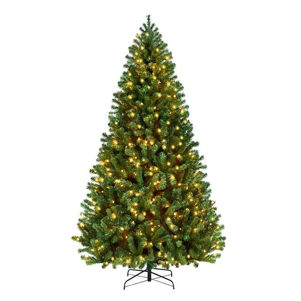 Vebreda 7.5ft Pre-lit Holiday Artificial Christmas Tree with 400 Warm Lights, Foldable Stand