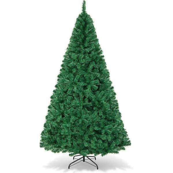 Vebreda 7.5ft Premium Christmas Tree, Pine Hinged Artificial Holiday Tree W/ 1500 Tips, Metal Base - Green