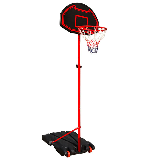 Vebreda Basketball Hoop Goal 5.2 Ft. - 7 Ft. Height Adjustable Portable Basketball Hoop System, Black