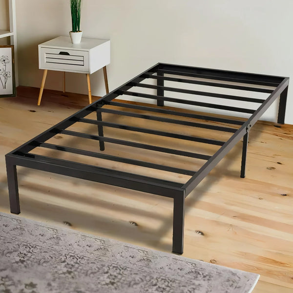 Vebreda Metal Bed Frame Twin Size Bed Frame, Black