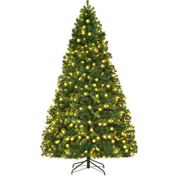 Vebreda Pre-Lit Artificial Christmas Tree 7.5ft with 450 Clear Incandescent Mini Lights, Indoor Outdoor Green