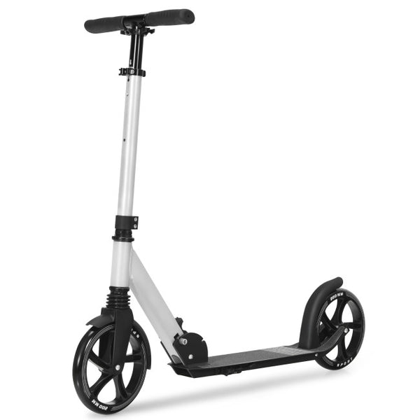 Vebreda Lightweight Folding Kick Scooter with Strap and 8 Inches Wheel Silver