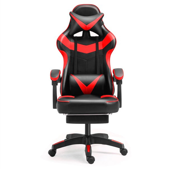 Vebreda Gaming Chair Office Computer Chair with Footrest Red