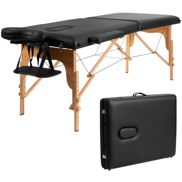 Vebreda Portable Adjustable Facial Spa Bed with Carry Case Black