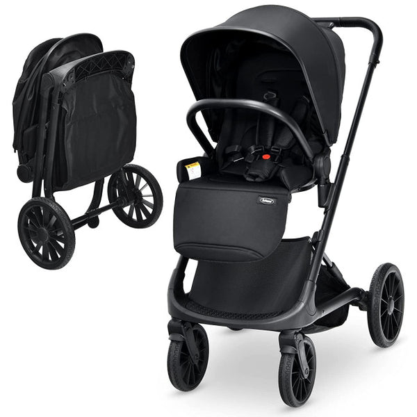 Vebreda 2 in 1 Convertible Baby Stroller with Oversized Storage Basket