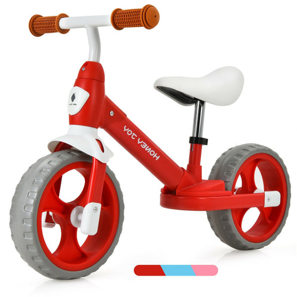 Vebreda Kids Balance Training Bicycle with Adjustable Handlebar and Seat Red