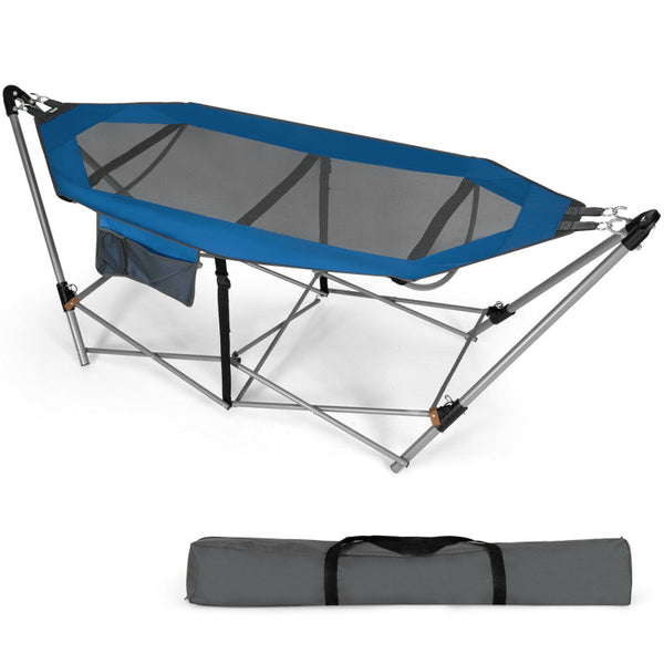 Vebreda Portable Folding Hammock with Hammock Stand Blue