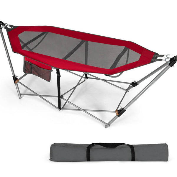 Vebreda Portable Folding Hammock with Hammock Stand Red