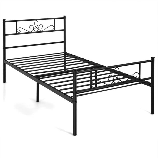 Vebreda Metal Bed Frame with Headboard and Footboard 3 Size