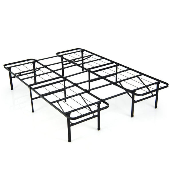 Vebreda Folding Steel Platform Bed Frame for Kids and Adults , Black