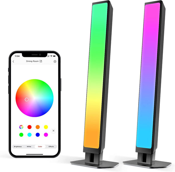 Vebreda Smart LED Light Bars, RGBW Ambient TV Lighting, Works with Alexa, Google Home, Wi-Fi LED Bar Lights that Sync with Music, APP Control, 27 Preset Modes Support TV Backlights for Movies, Games