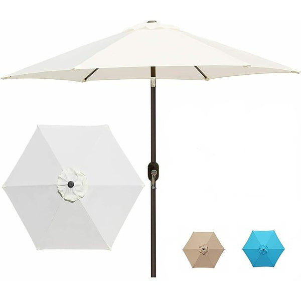 Vebreda 7.5' Outdoor Market Patio Umbrella, Cream