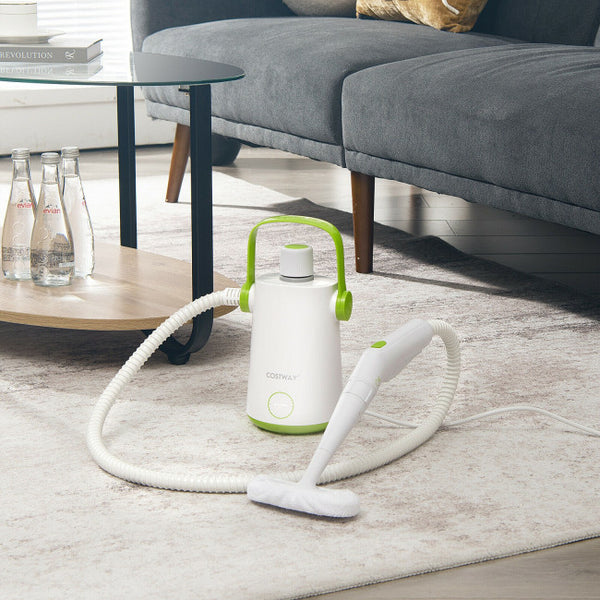 Vebreda 1000W Multifunction Portable Hand-held Steam Cleaner with 10 Accessories,Green