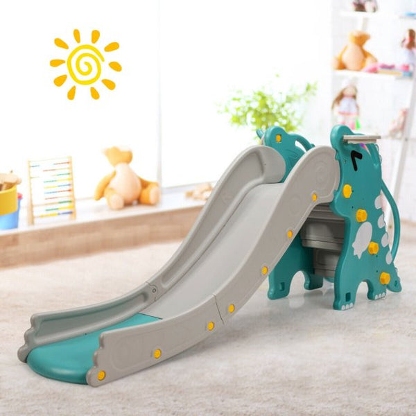 Vebreda 4-in-1 Kids Climber Slide Play Set with Basketball Hoop