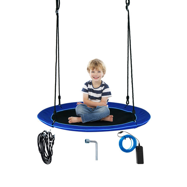 Vebreda 40 Inches Saucer Tree Swing for Kids and Adults Navy