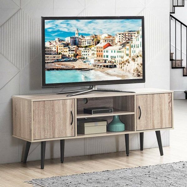 Vebreda TV Stand with 2 Storage Cabinets and 2 Open Shelves