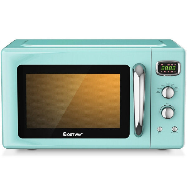 Vebreda 0.9 Cu.ft Retro Countertop Compact Microwave Oven Green