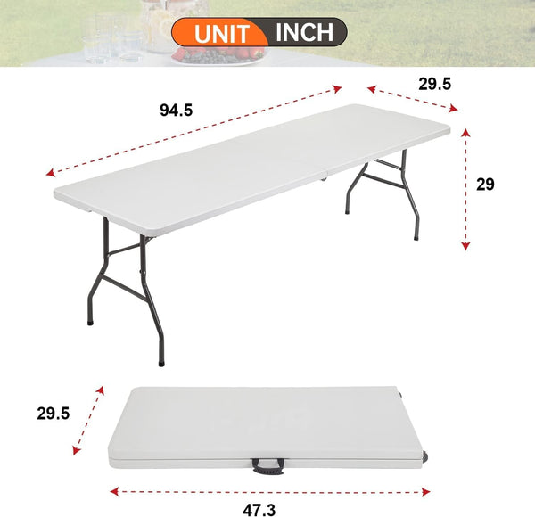 8 Foot Folding Table Outdoor Camping Table