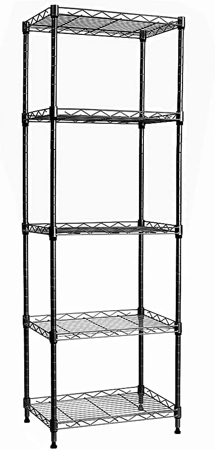 5 Wire Shelving Metal Storage Rack Adjustable Shelves