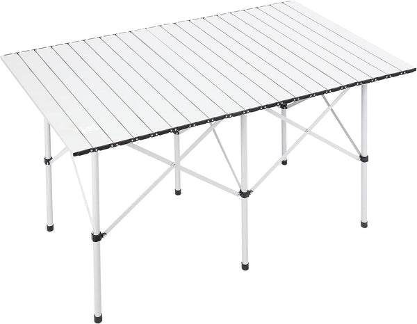 Camping Table Fold up Lightweight 4-6 Person Portable Roll up Aluminum Table