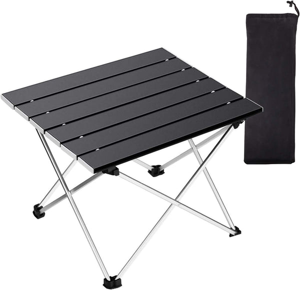 Portable Camping Table 1 Pack Folding Side Table Aluminum Top