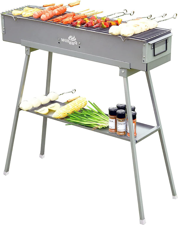 Portable Charcoal Grills Multiple Size Hibachi BBQ Lamb Skewer