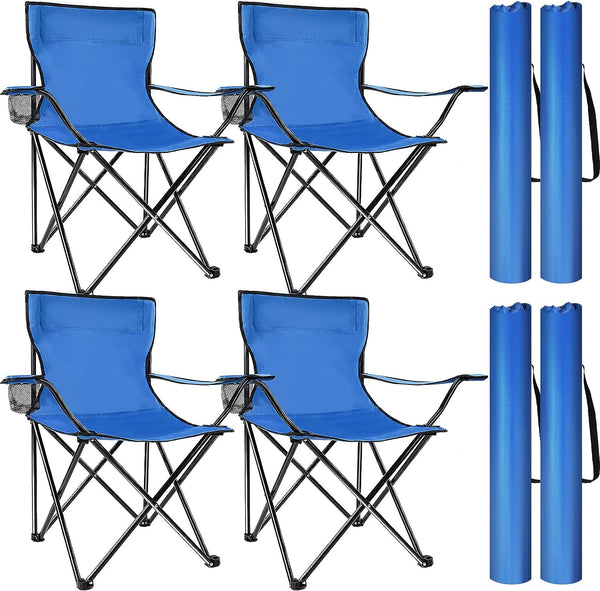 4 Pack Outdoor Folding Chairs Camp Chair Beach Chair Portable Folding Camping Chairs