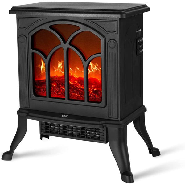 Vebreda Electric Fireplace Heater Freestanding Fireplace Mantel with Realistic Dancing