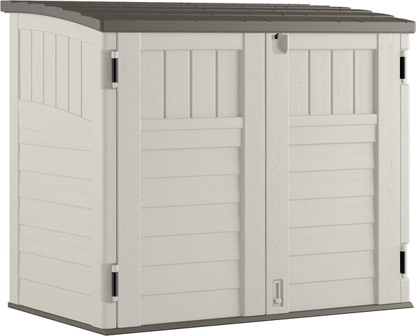 Vebreda Outdoor Storage Shed - Horizontal Storage Box Waterproof for Garden, Patios, Backyards