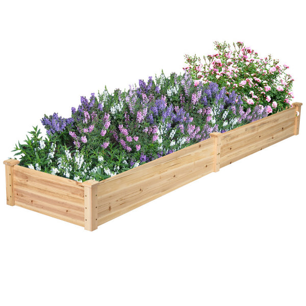 Vebreda Wooden Vegetable Raised Garden Bed for Backyard Patio Balcony