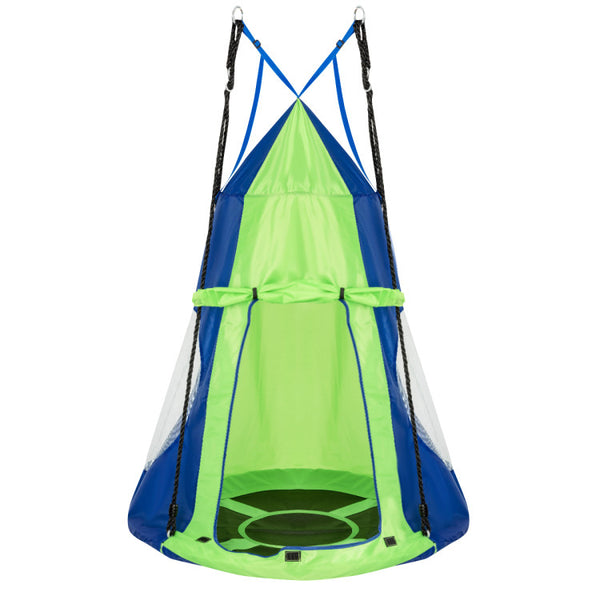 Vebreda 2-in-1 40 Inch Kids Hanging Chair Detachable Swing Tent Orange