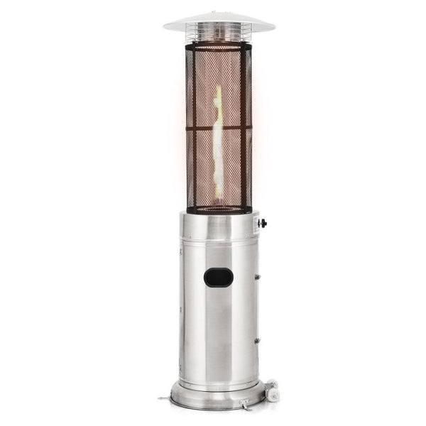 Vebreda 41000 BTU Stainless Steel Round Glass Tube Patio Heaters , Silver