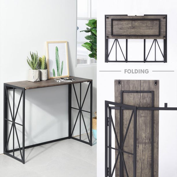 Vebreda Foldable Computer Desk Folding Console Table