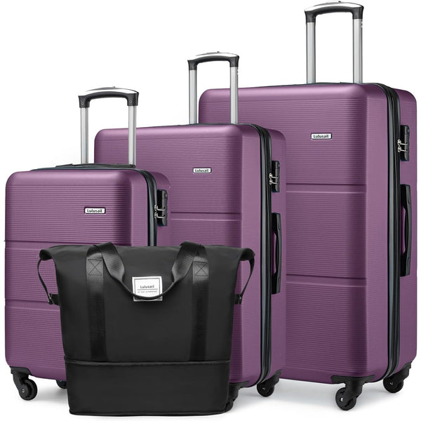 Vebreda Luggage Sets 3 Piece, Expandable(Only 28inch) ABS Durable Suitcase