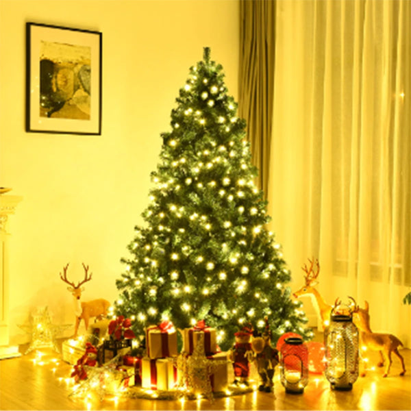 Vebreda 6ft Pre-lit PVC Artificial Half Christmas Tree 250 LED Lights