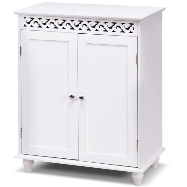 Vebreda Wooden 2-Door Storage Cabinet Cupboard , White