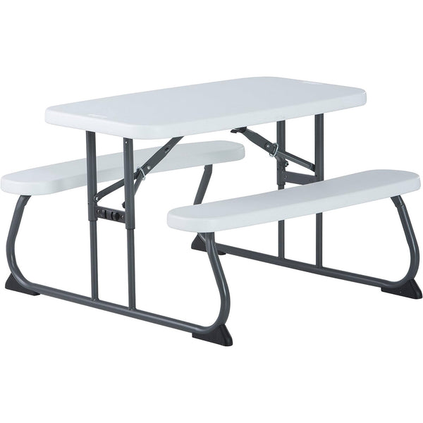 Vebreda Kid's Picnic Table, White and Black