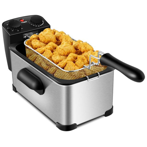 Vebreda 3.2 Quart Electric Stainless Steel Deep Fryer with Timer