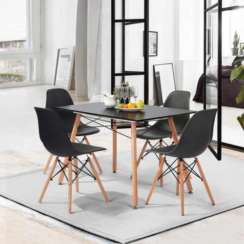 Vebreda 5 Piece Dining Set Square Dining Table With 4 Chair