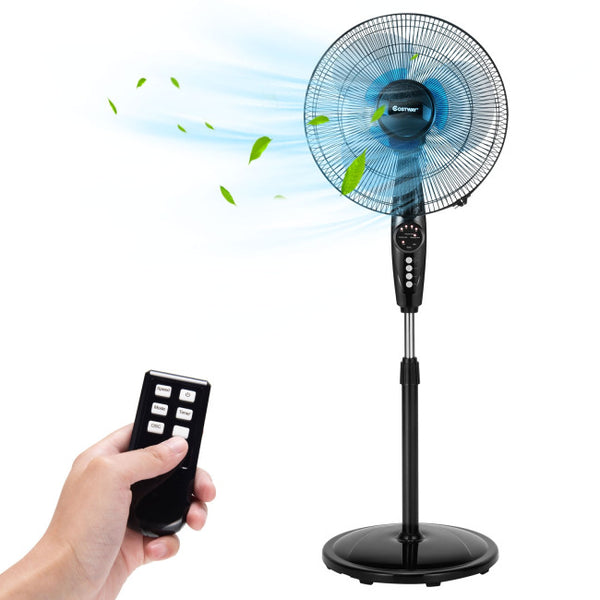 Vebreda 16 Inches Adjustable Height Fan for Home and Office , Black