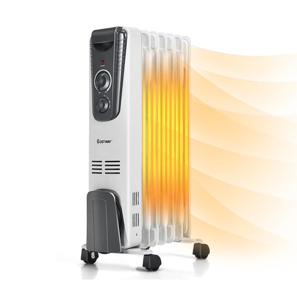 Vebreda 1500 W Electric Portable Oil Filled Space Heater with Adjustable Thermostat